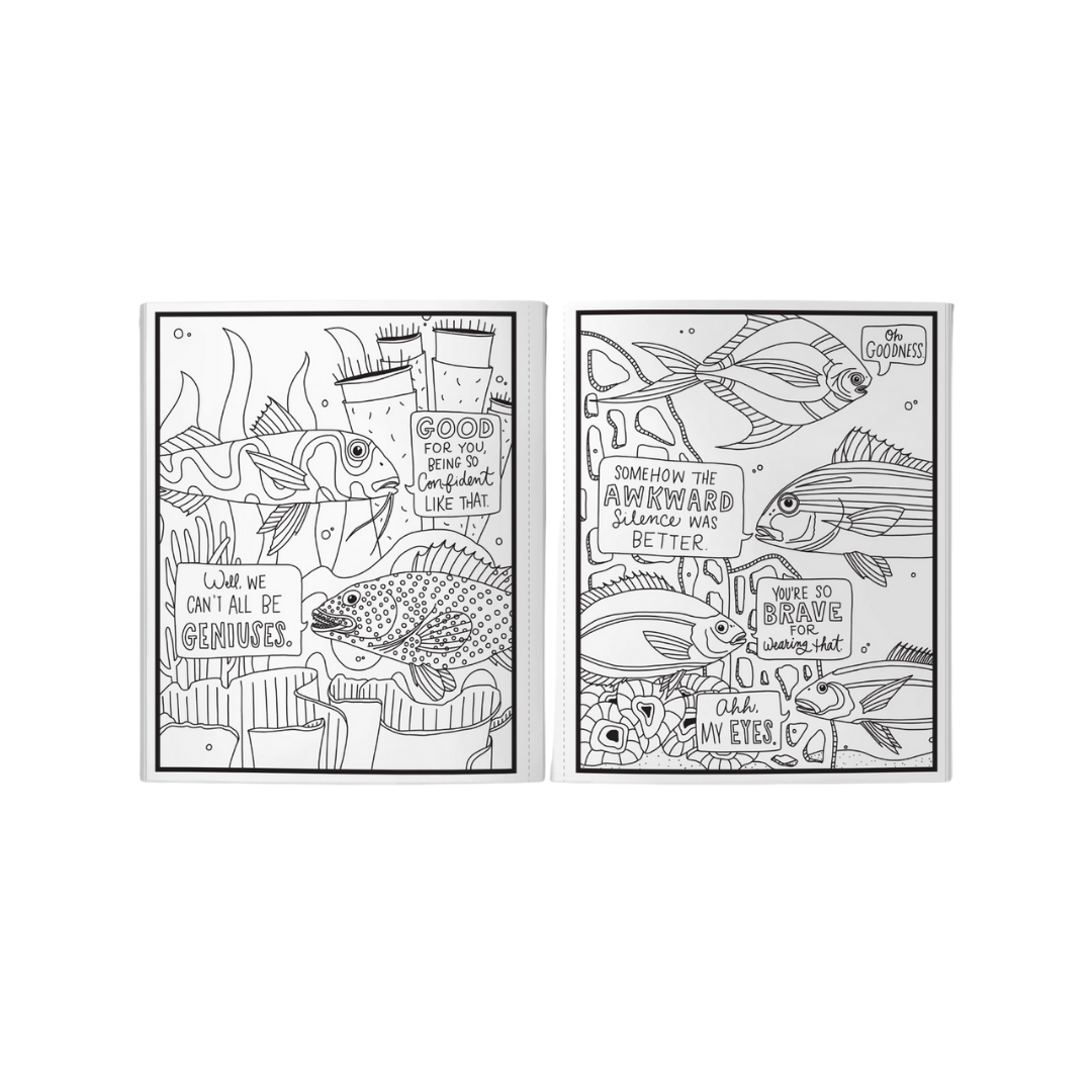 Brass Monkey Judgy Fish Coloring Book