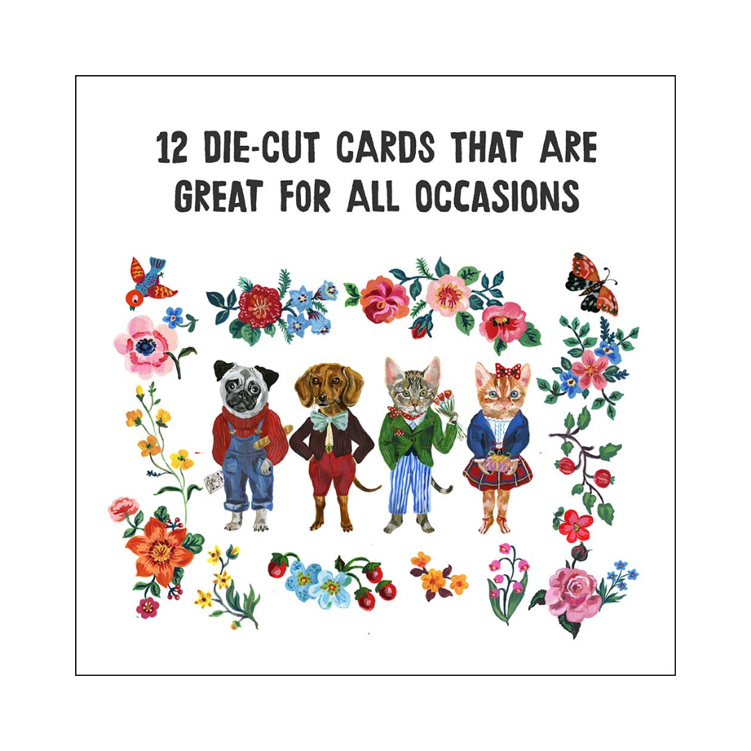 Fancy Fauna — 12 Notecards and Envelopes