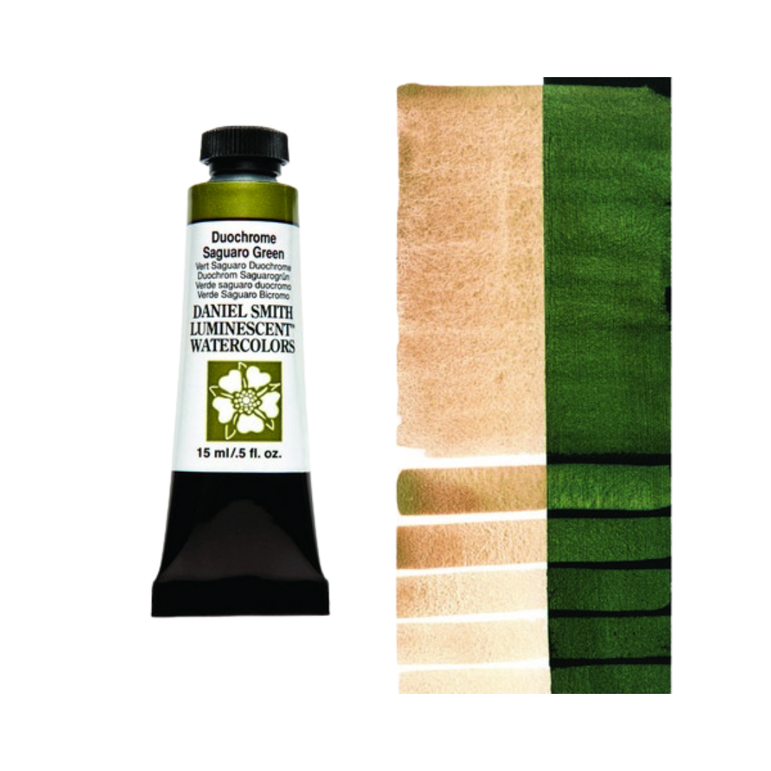 Daniel Smith Extra Fine Watercolor — Duochrome Saguaro Green LM (15ml)