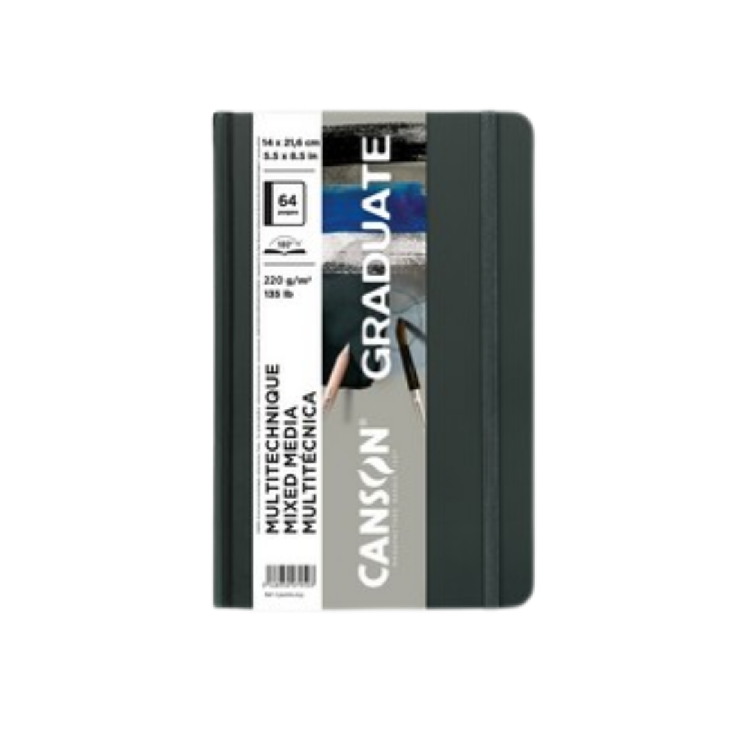 Canson Graduate Mixed Media Book — Grey — 5.5" × 8.5"