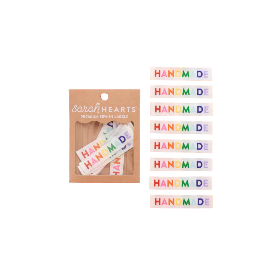 Handmade Woven Sewing Labels - Rainbow Colors