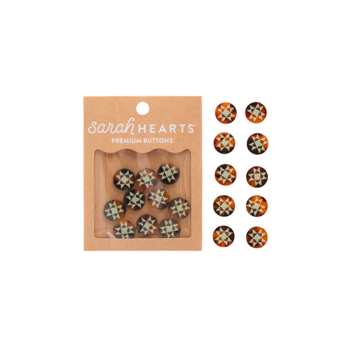 Quilt Star Small 5/8" Buttons