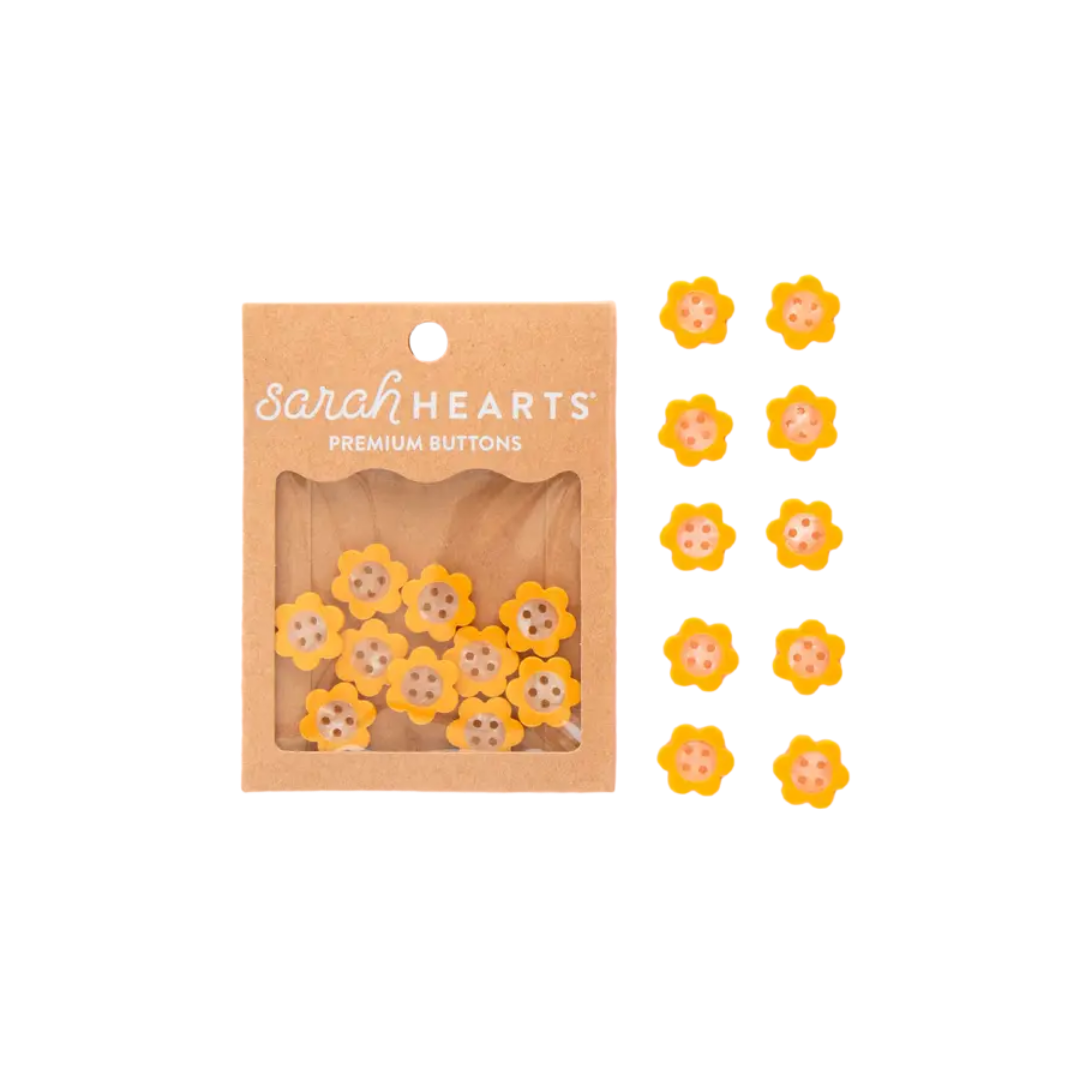 Yellow Daisy Small 5/8" Buttons