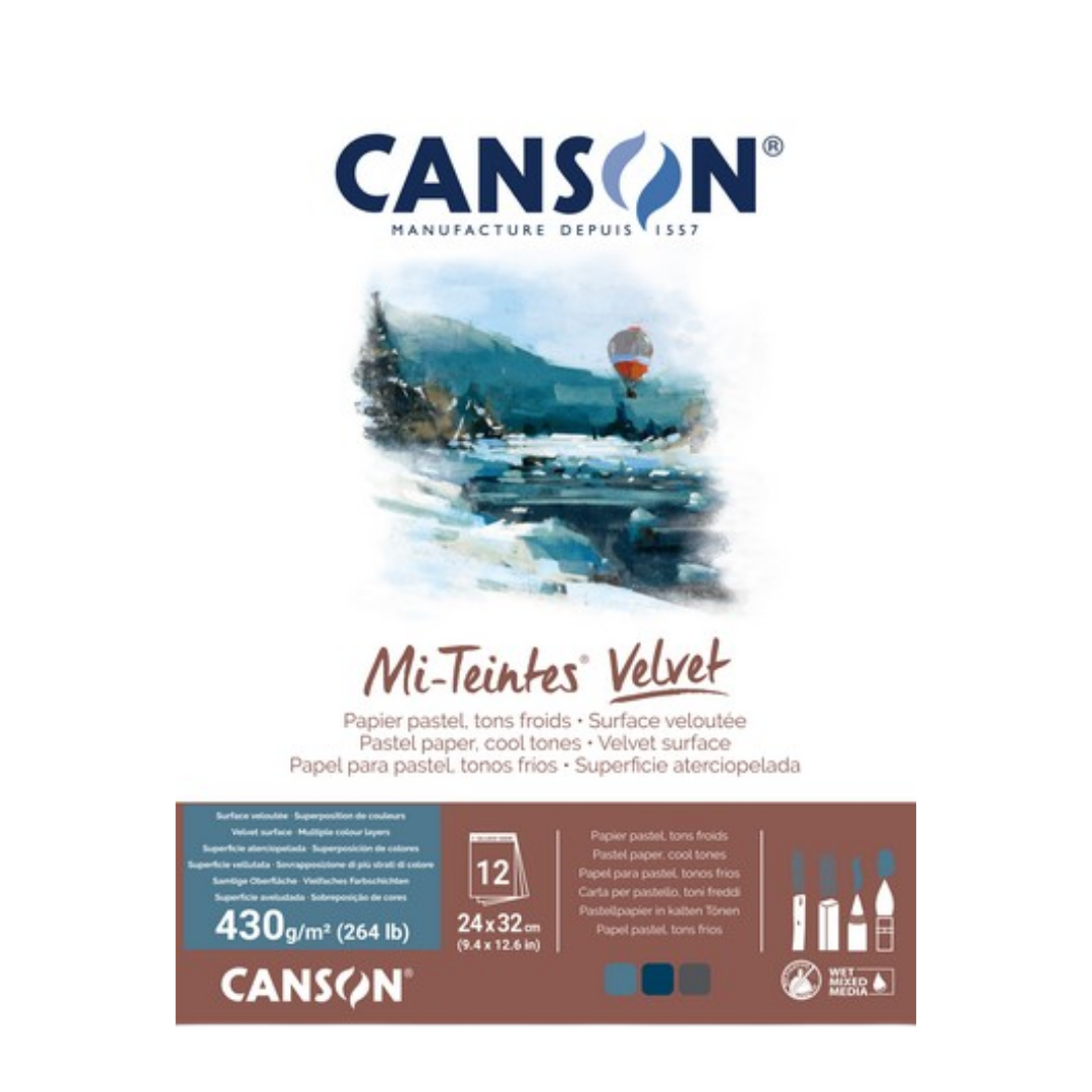 Mi-Teintes Velvet Pad — Cool Tones (9.45" × 12.6")