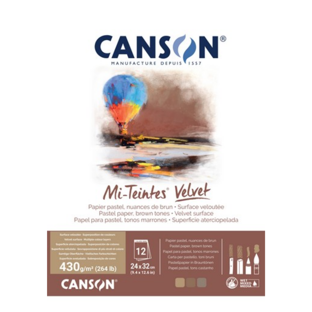 Mi-Teintes Velvet Pad — Brown Tones (9.45" × 12.6")