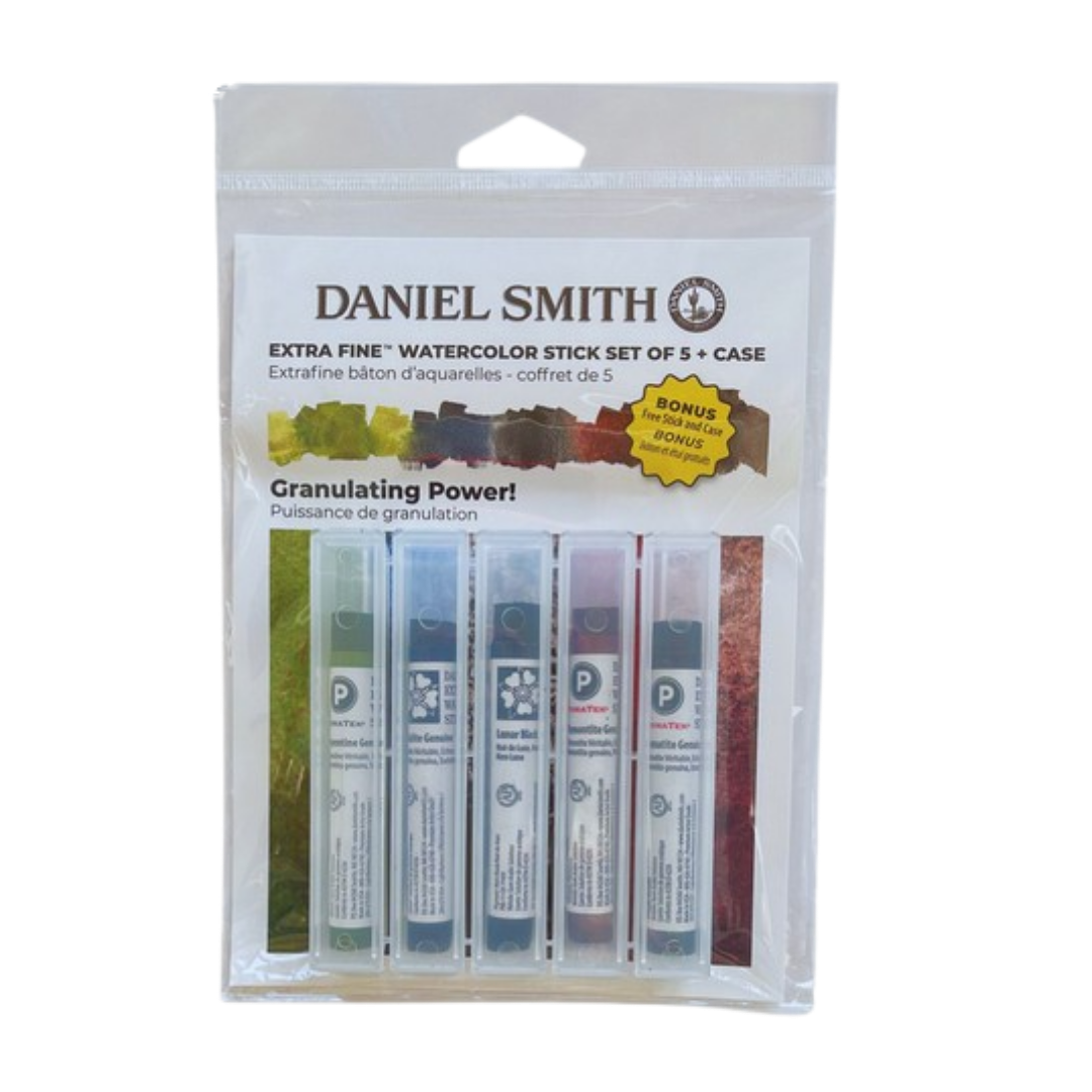 Daniel Smith Extra Fine Watercolor Stick – 5 Piece Granulating Power Set