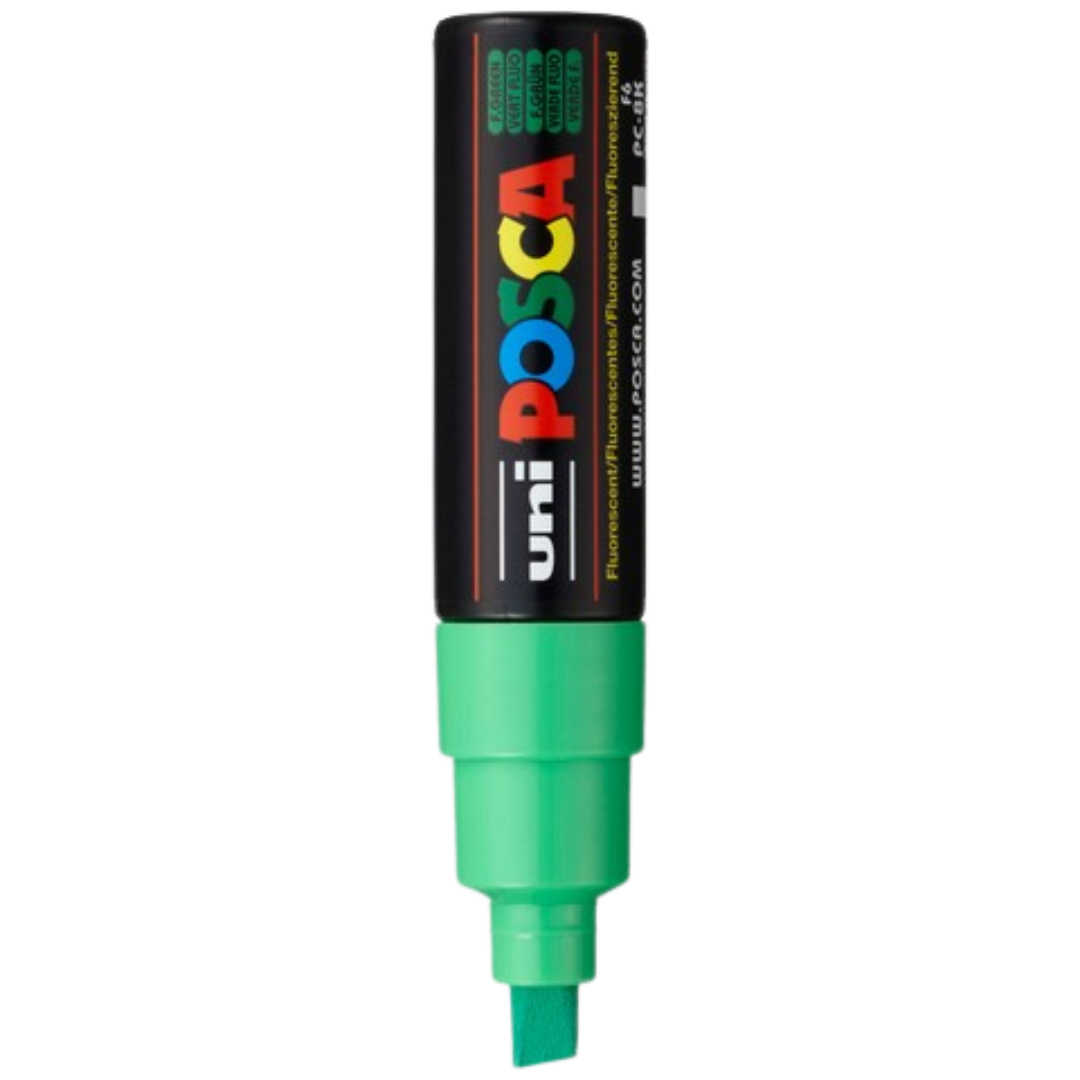 Posca PC-8K Paint Marker Broad Chisel Tip - Fluorescent Green