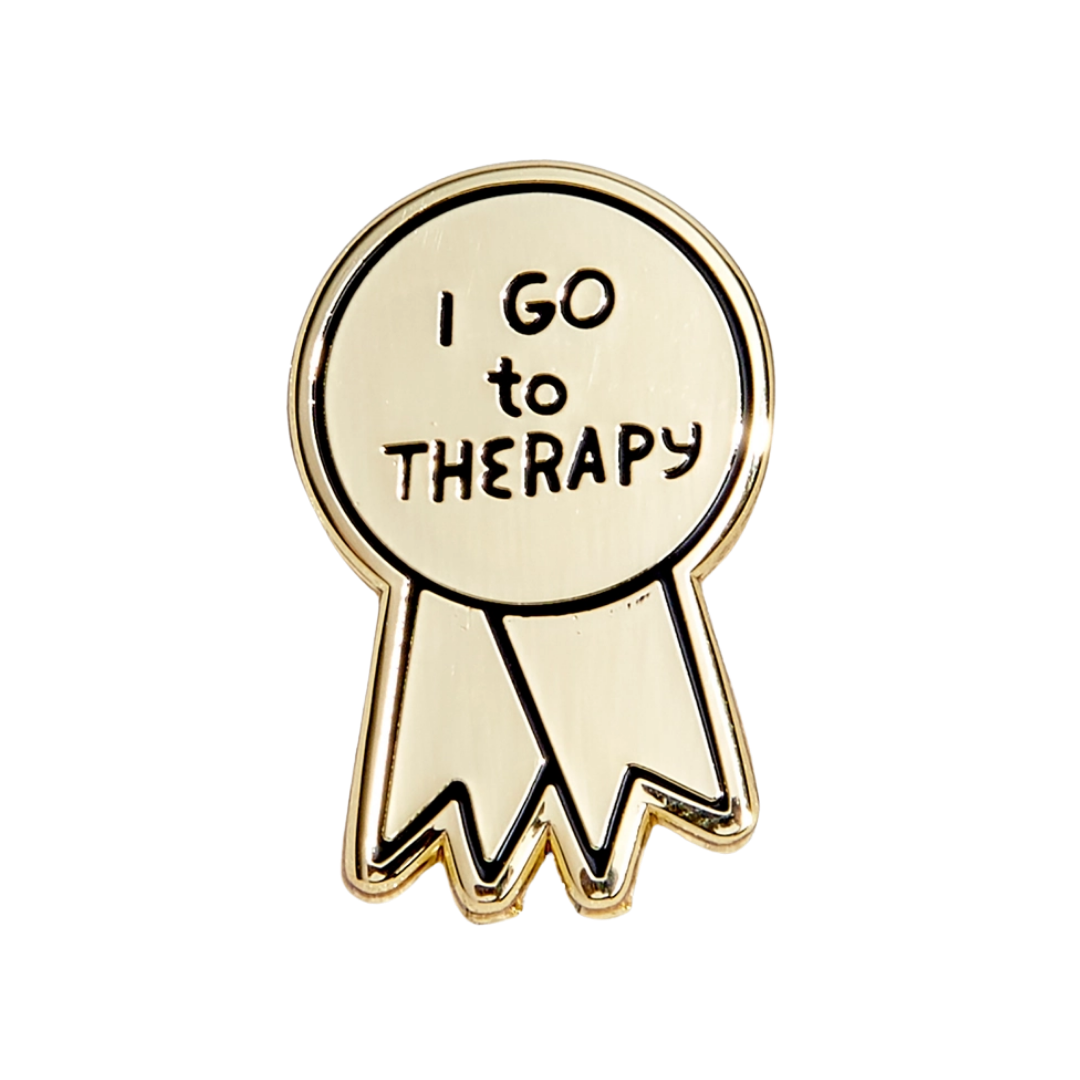 I Go To Therapy Enamel Pin