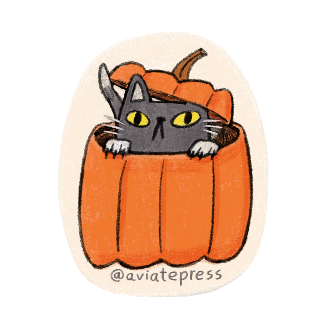 Pumpkin Cat Sticker