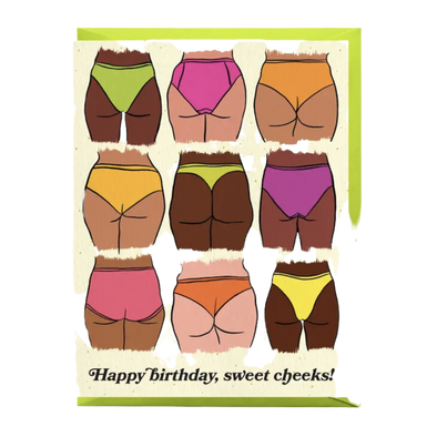 Sweet Cheeks Butt Birthday Card