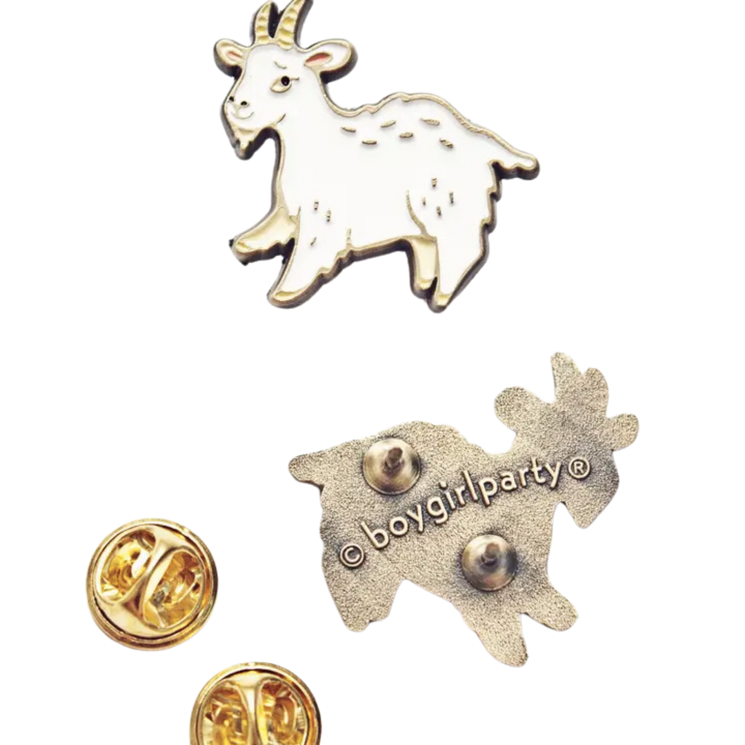 Cute Goat Pin — Goats Art Gifts — Mountain Goat Enamel Pin