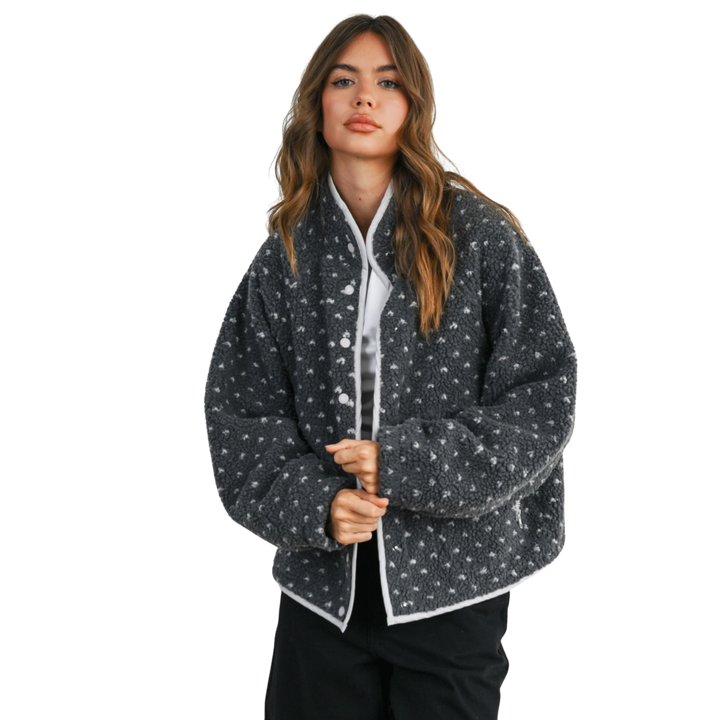 High Pile Fleece Puffer Jacket