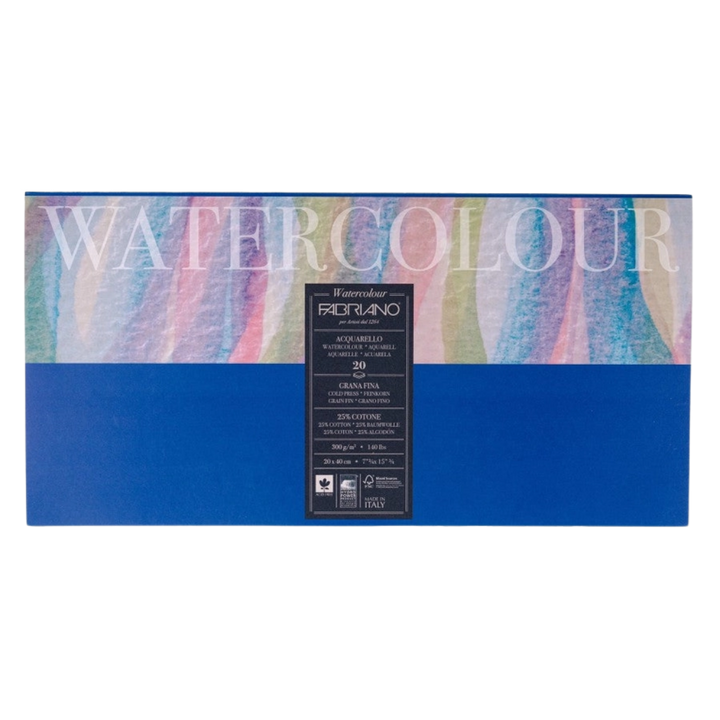 Fabriano Studio Watercolor Block, Cold Press - 7.75" x 15.75"