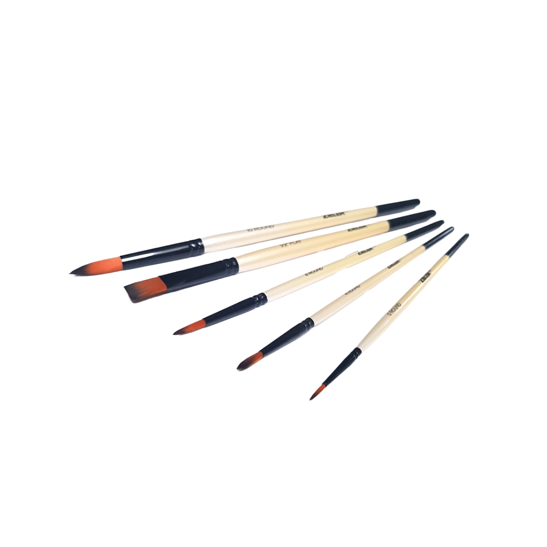 Zieler® Premium Mixed Media Brush Wallet (Set of 5)