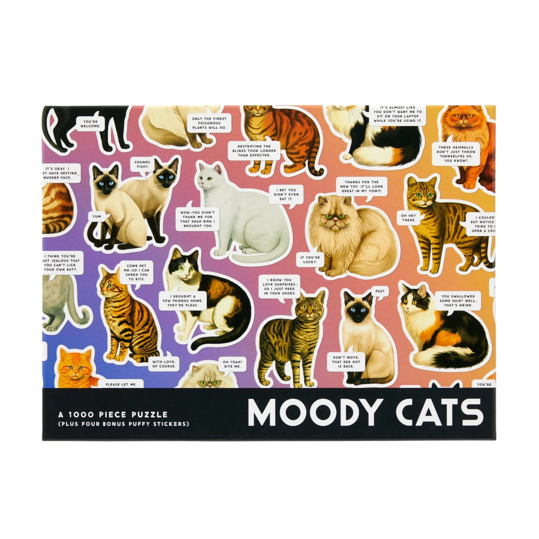Brass Monkey Moody Cats 1000pc Puzzle
