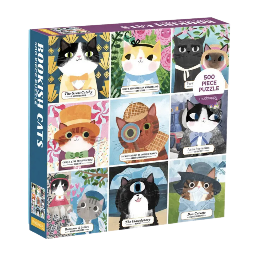 Bookish Cats 500 Piece Family Puzzle