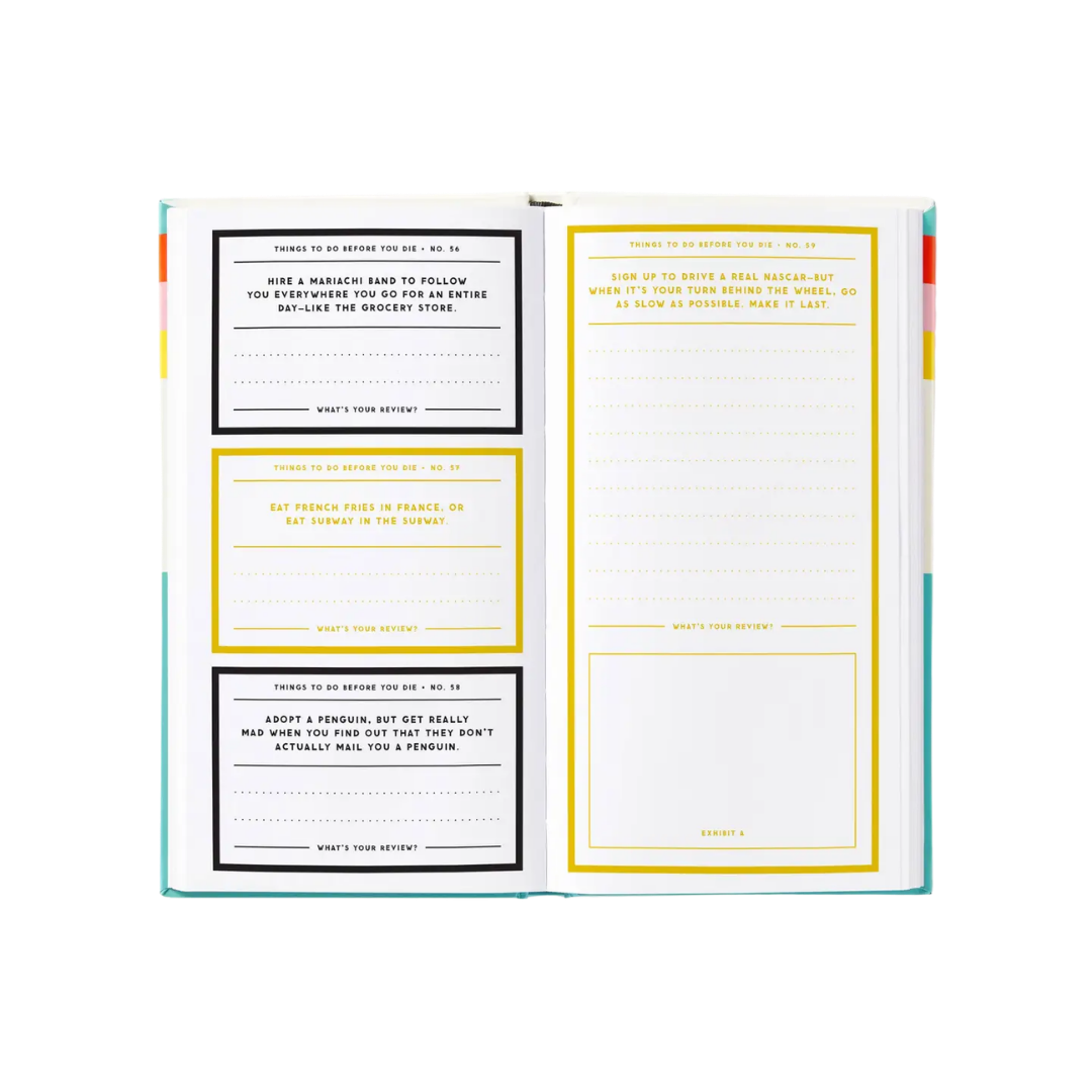 A Million Things To Do Before You Die Prompted Journal