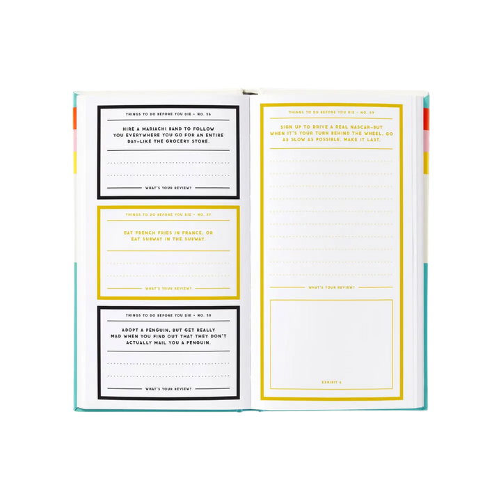 A Million Things To Do Before You Die Prompted Journal