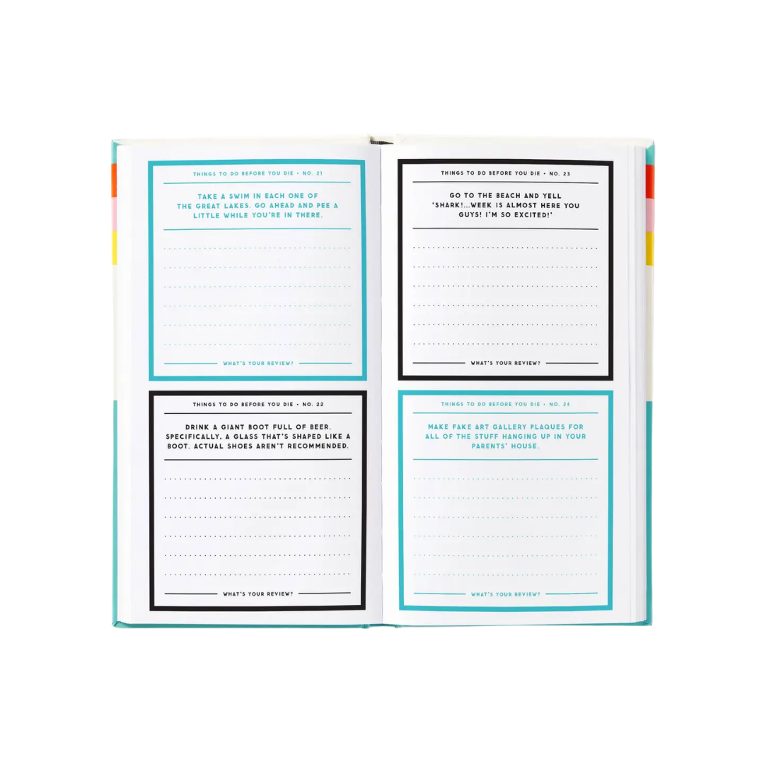 A Million Things To Do Before You Die Prompted Journal