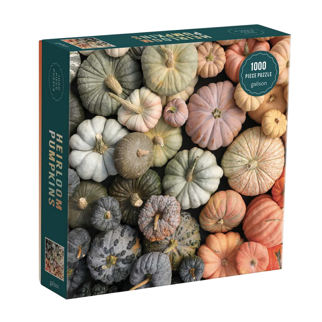 Heirloom Pumpkins 1000 Piece Puzzle in Square Box