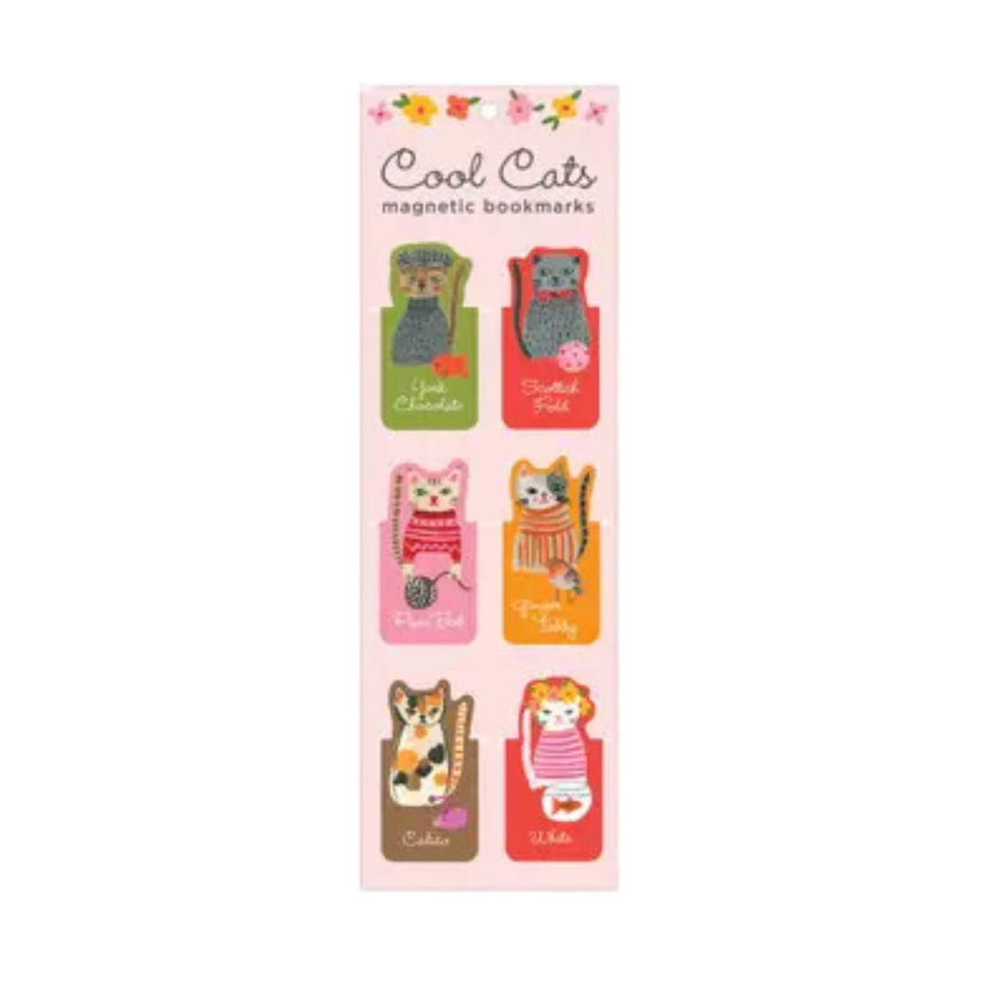 Cool Cats Magnetic Bookmarks