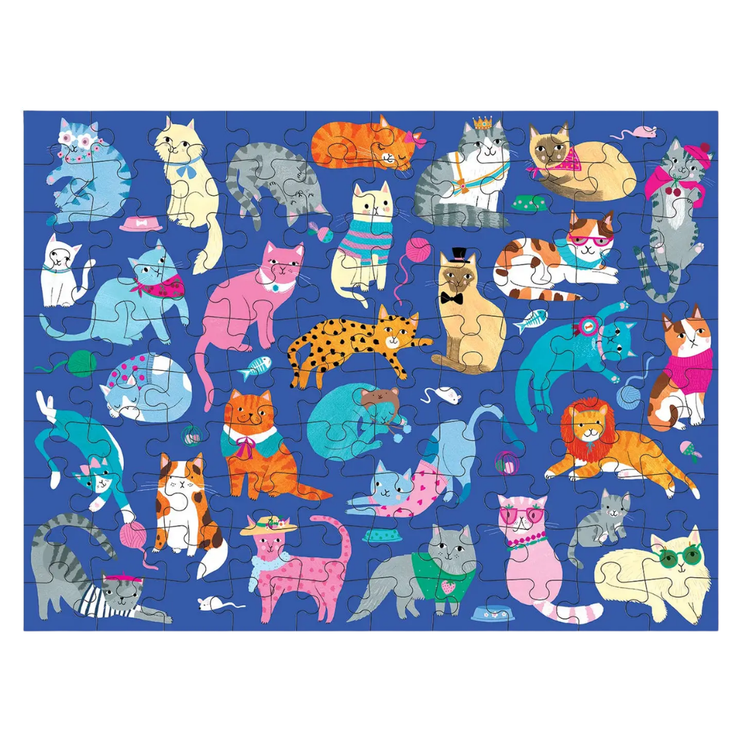Cats & Dogs 100 Piece Double-Sided Puzzle