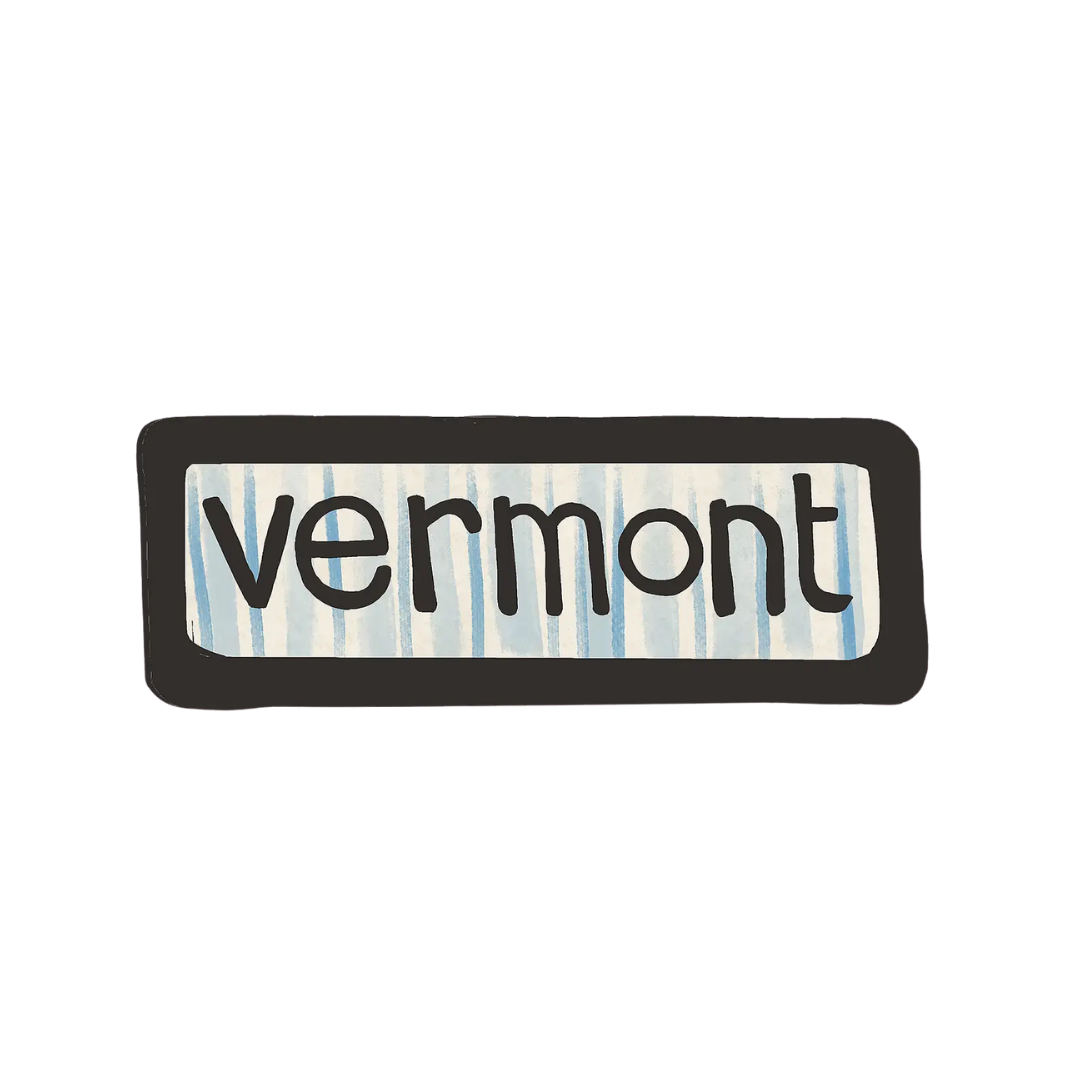 Vermont Sticker - Snow Stripes
