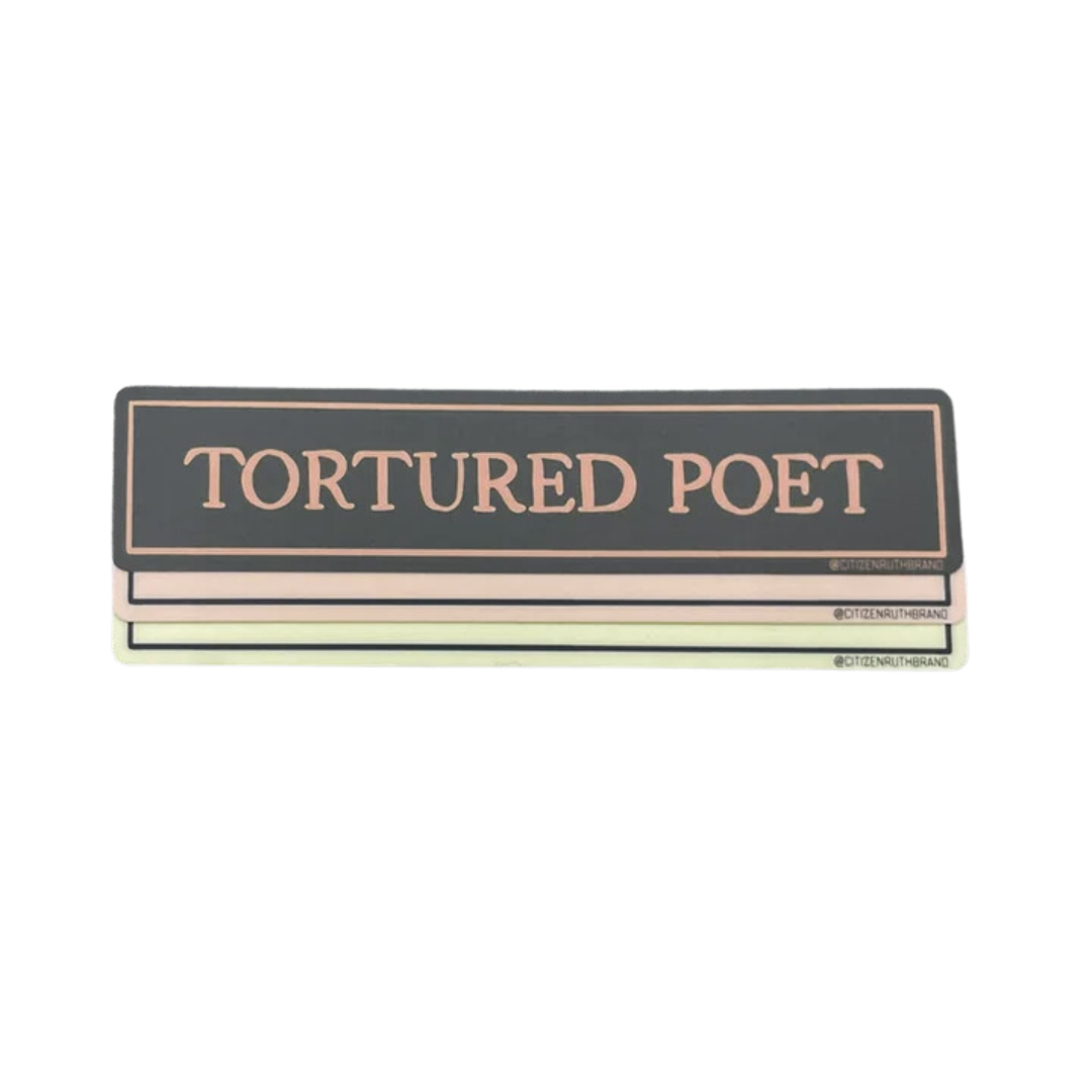 Tortured Poet Word Art Vinyl Sticker