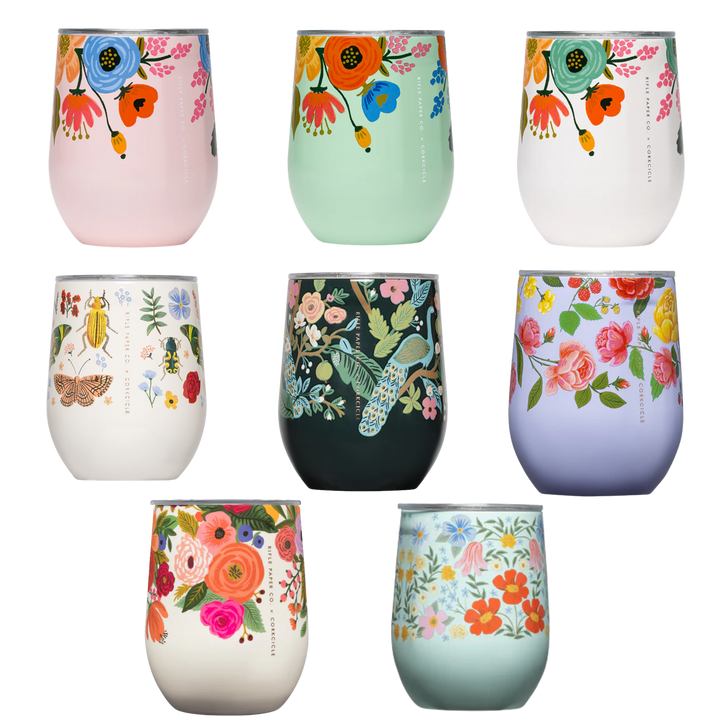 12oz Corkcicle x Rifle Paper Co Lively Floral Stemless Tumbler