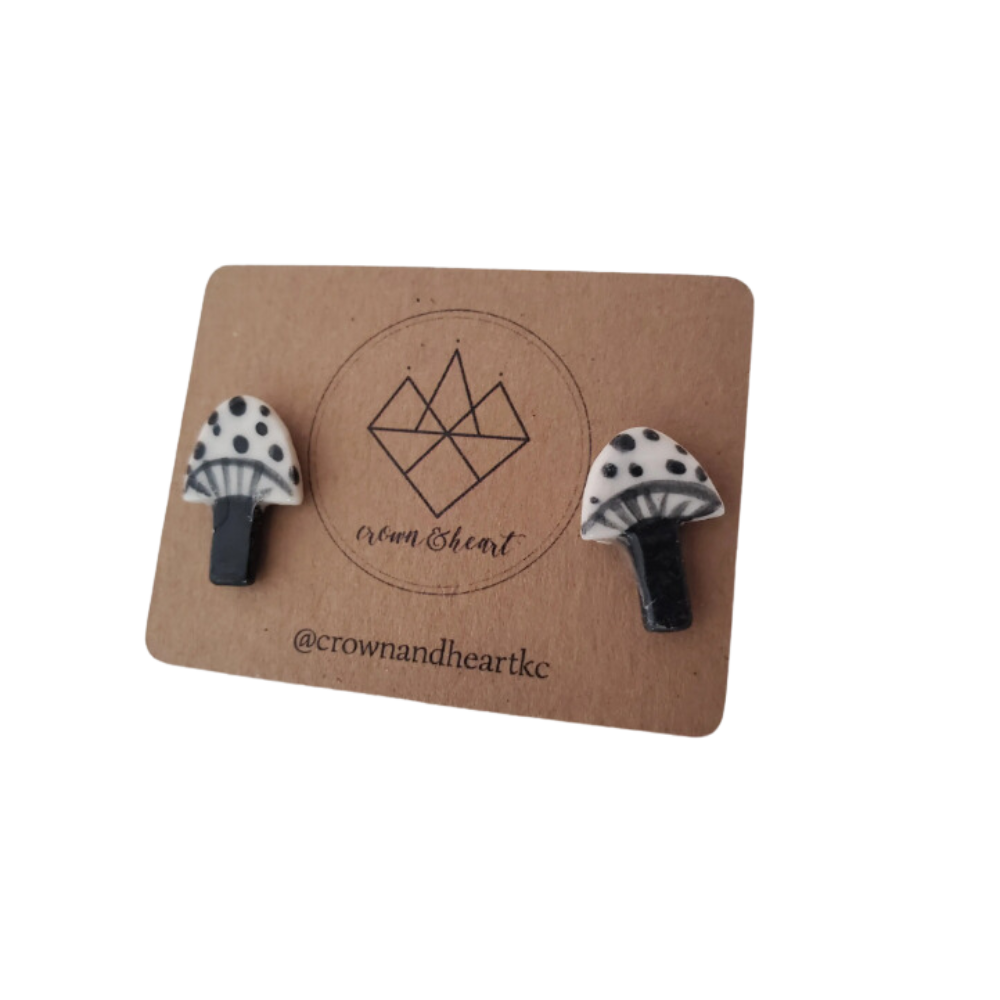 Mushroom Stud Earrings