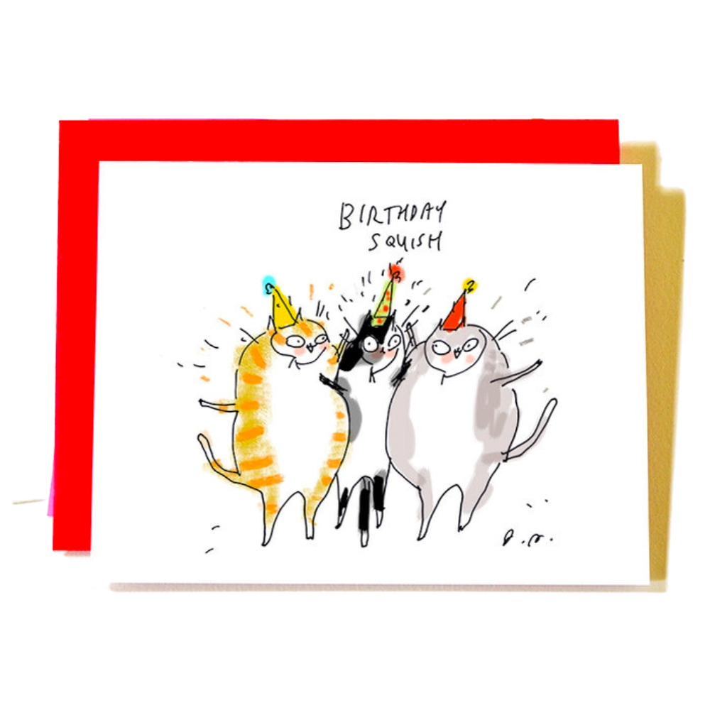 Birthday Squish Cat Greeting Card