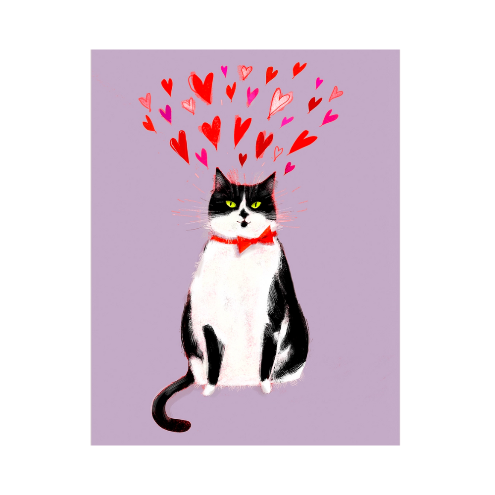 Tuxedo Cat Love Greeting Card