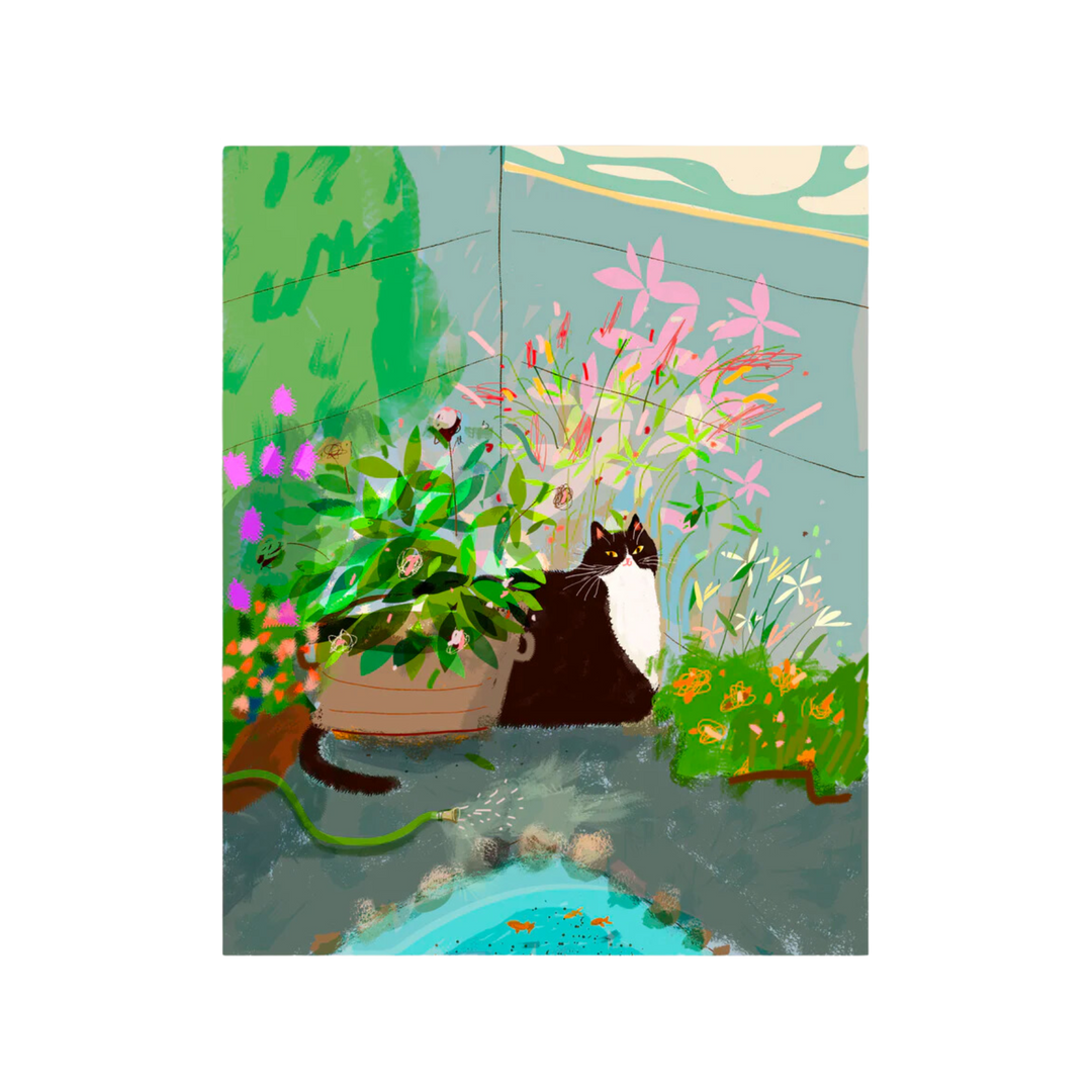 Backyard Bliss Cat Card