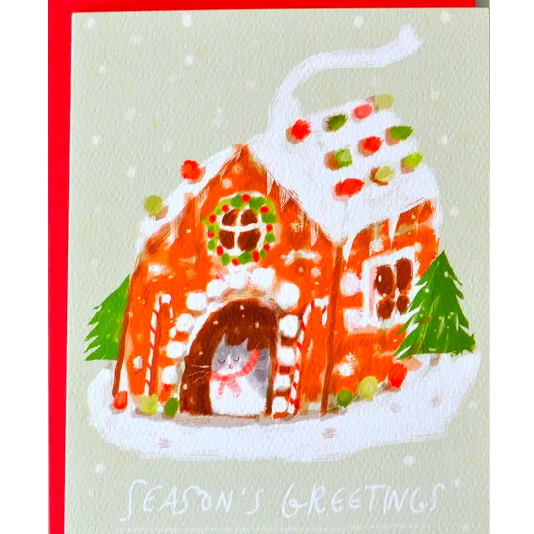 Season's Greetings Christmas Cat Card