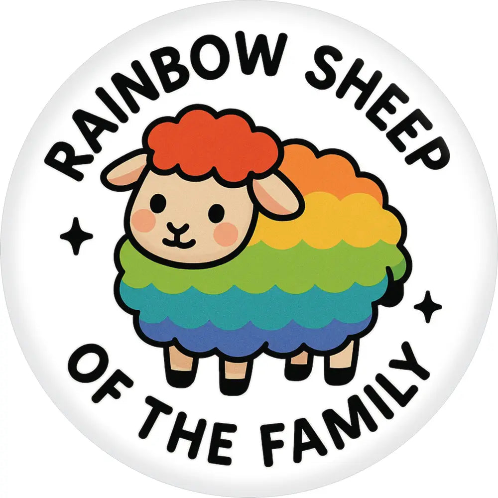 Rainbow Sheep Pride Button