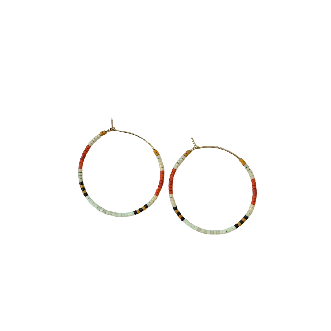 Beaded Hoop Earrings