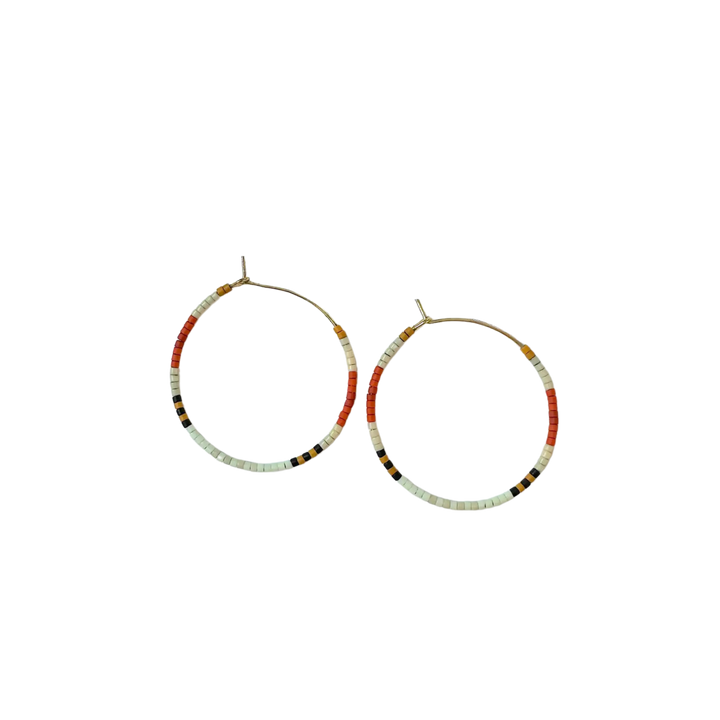 Beaded Hoop Earrings