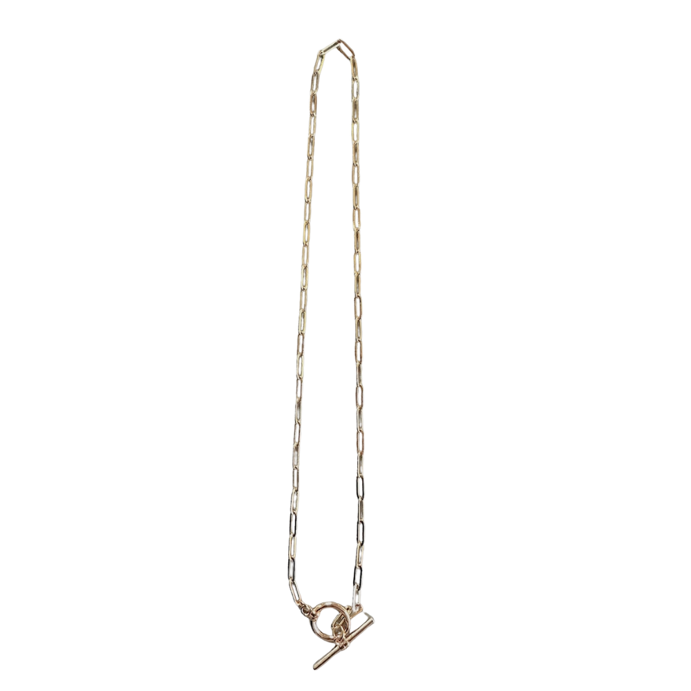 14k Gold Plated Paperclip Link & Chain Necklace