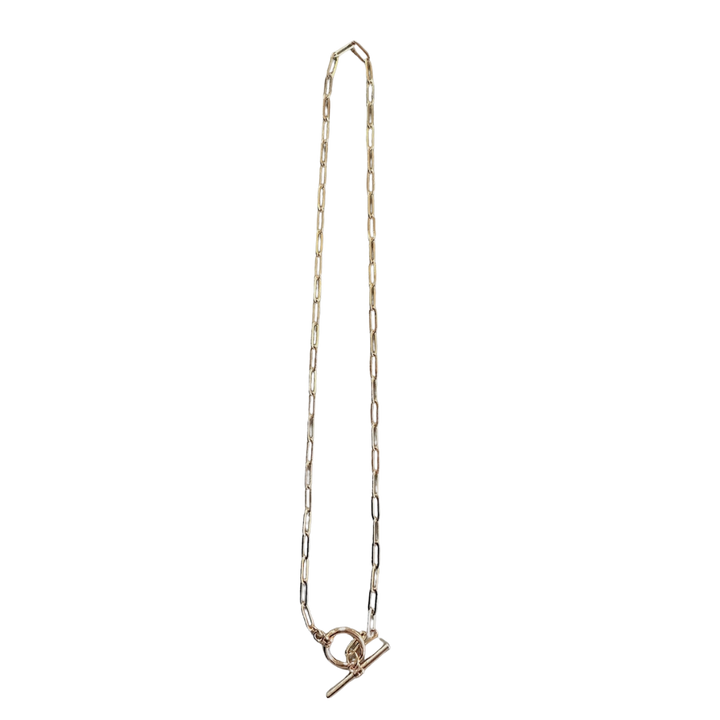 14k Gold Plated Paperclip Link & Chain Necklace