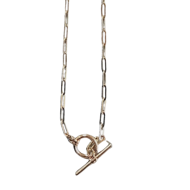 14k Gold Plated Paperclip Link & Chain Necklace