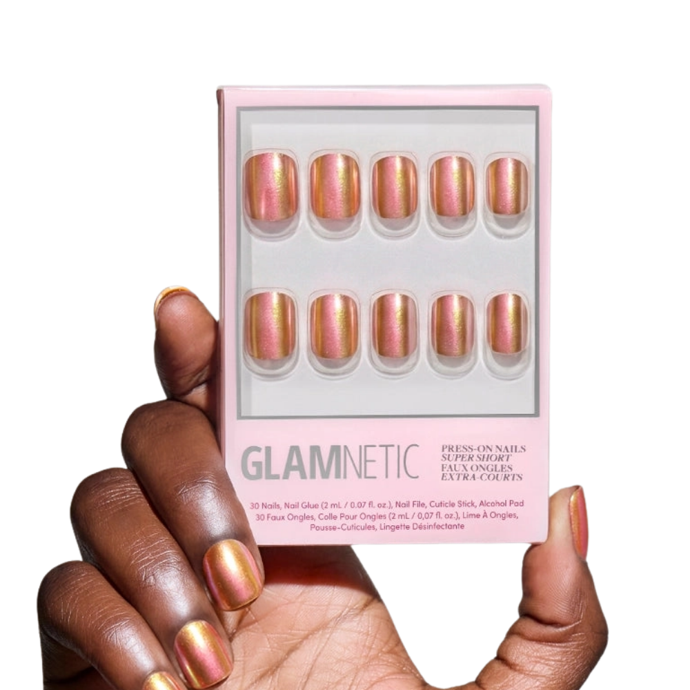 Papaya Chrome Press-On Nails