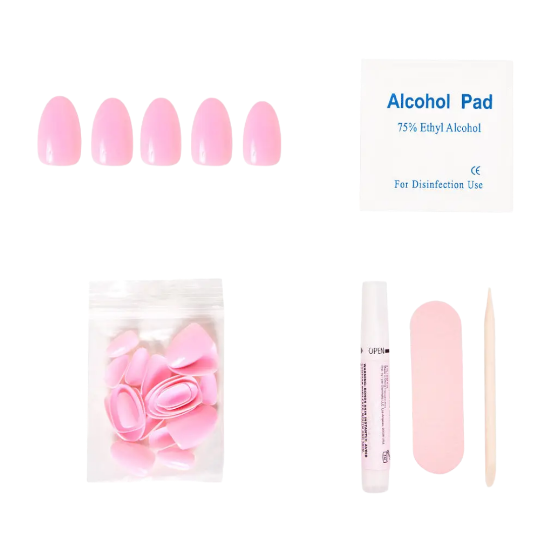 Think Pink Press on Nails