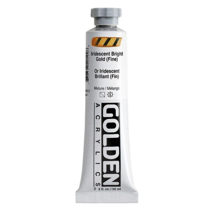 Heavy Body Acrylic 2oz Iridescent Bright Gold (fine)