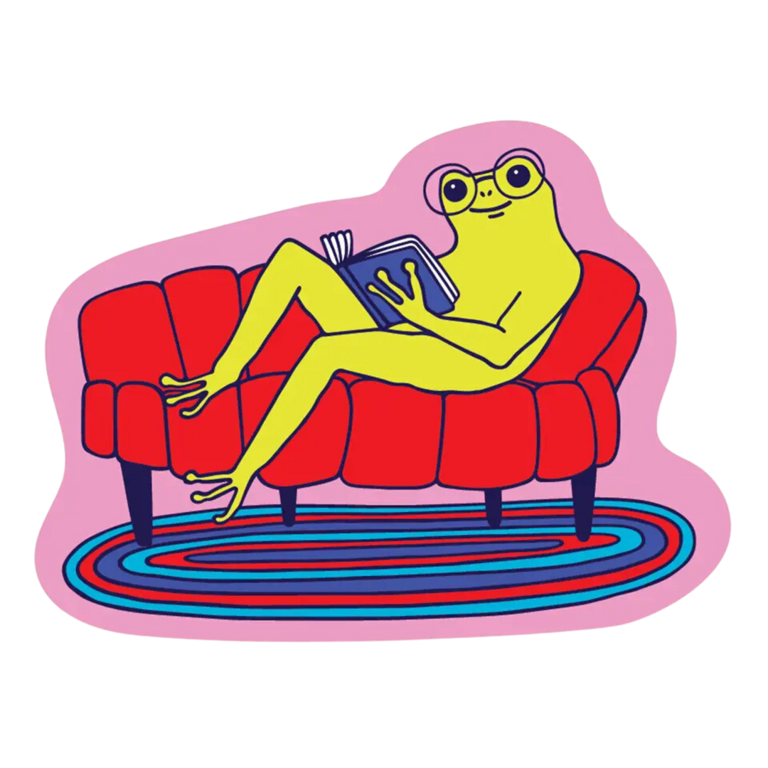 Cozy Frog Sticker