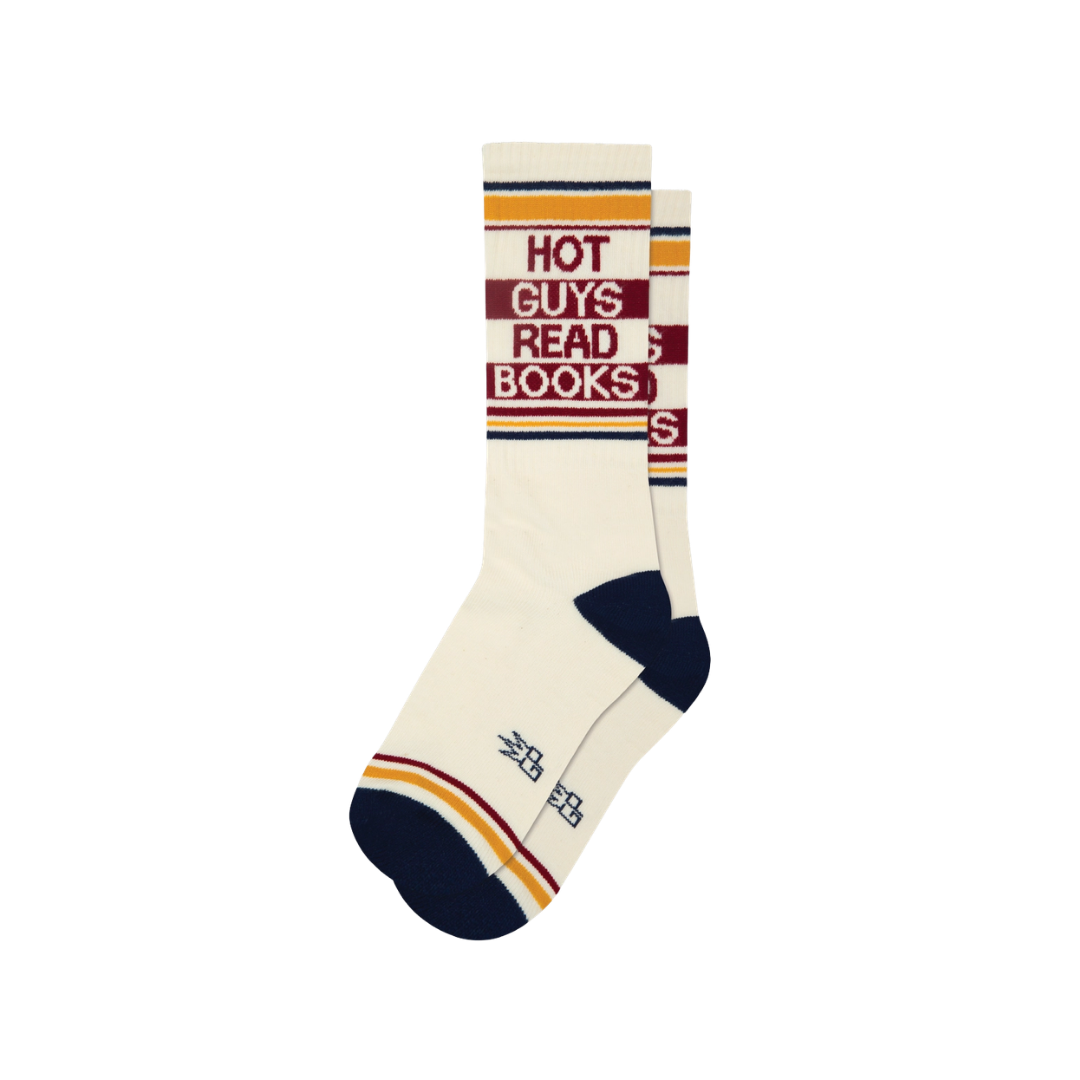 Hot Guys Read Books Gym Crew Socks