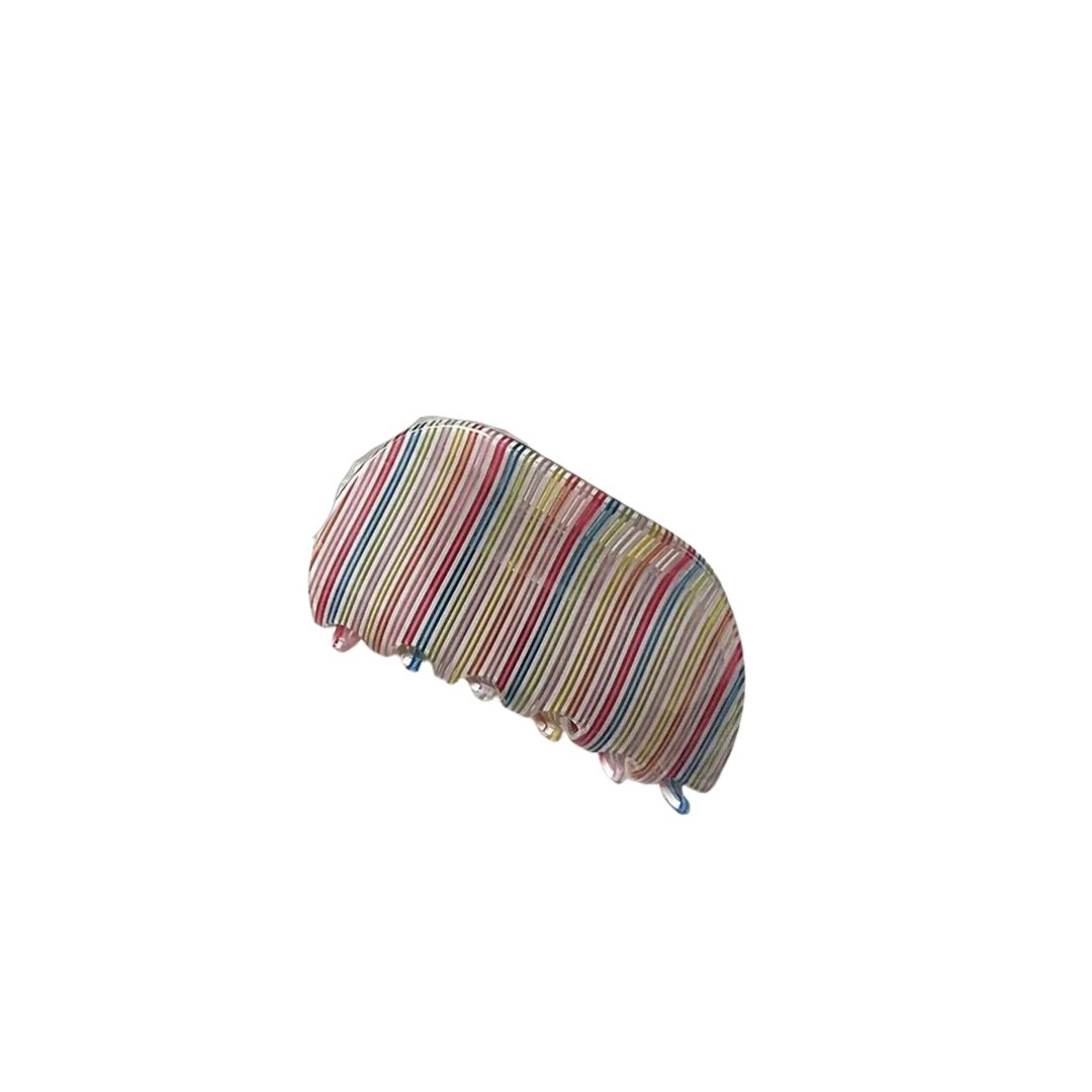 Striped Large Colorful Hair Claw