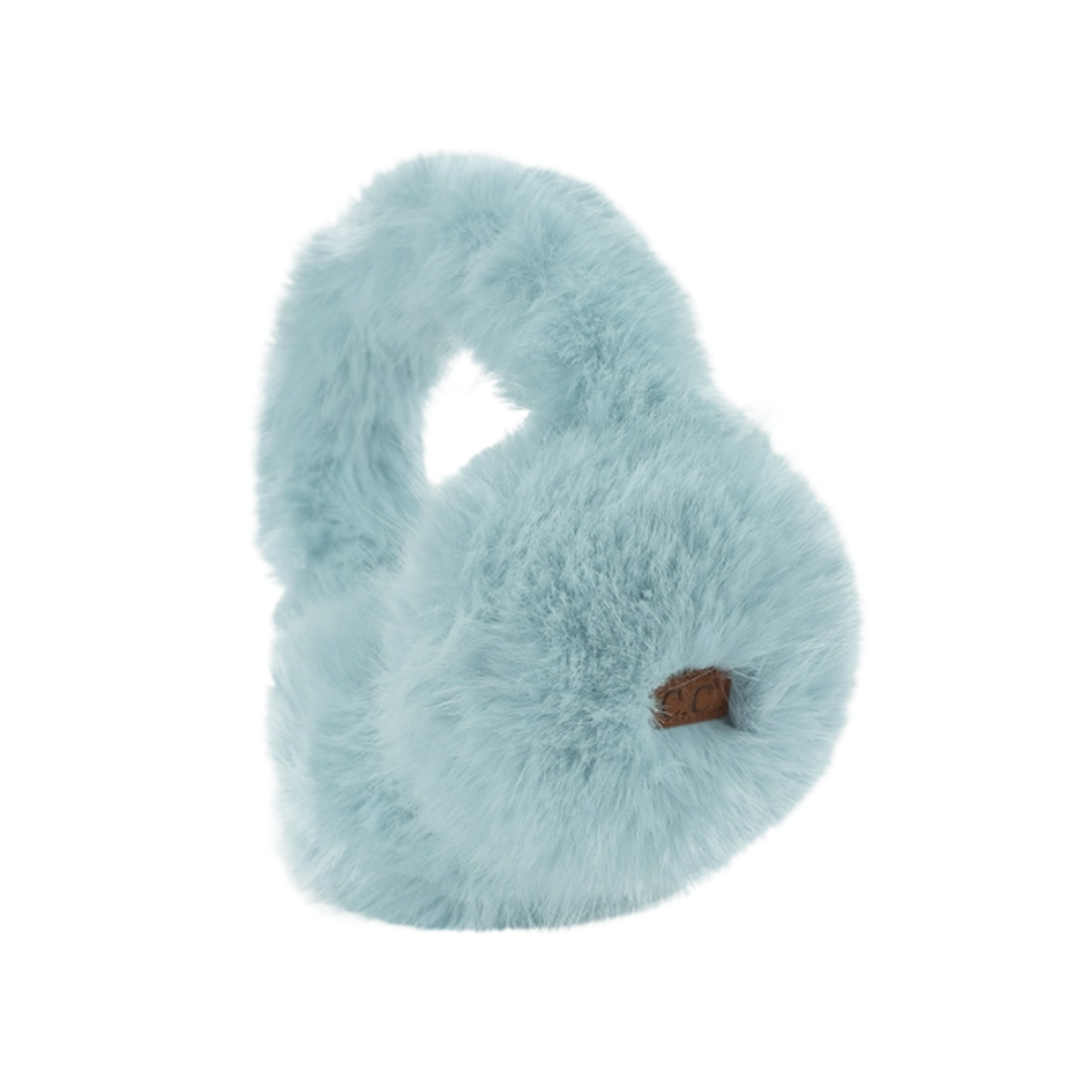 C.C Solid Long Fur Winter Ear Muff Ear Warmer- Winter Mint