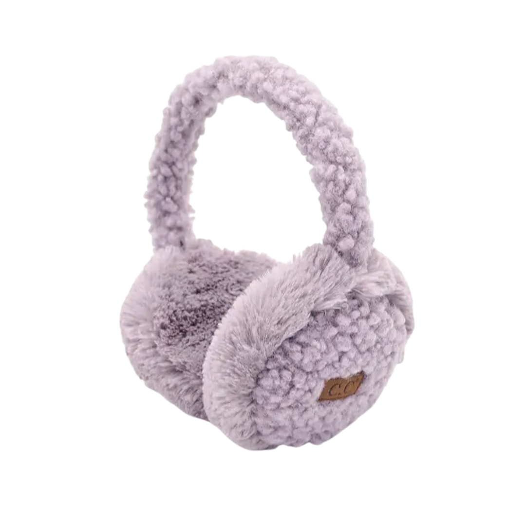 C.C Faux Fur Sherpa Earmuffs- Violet