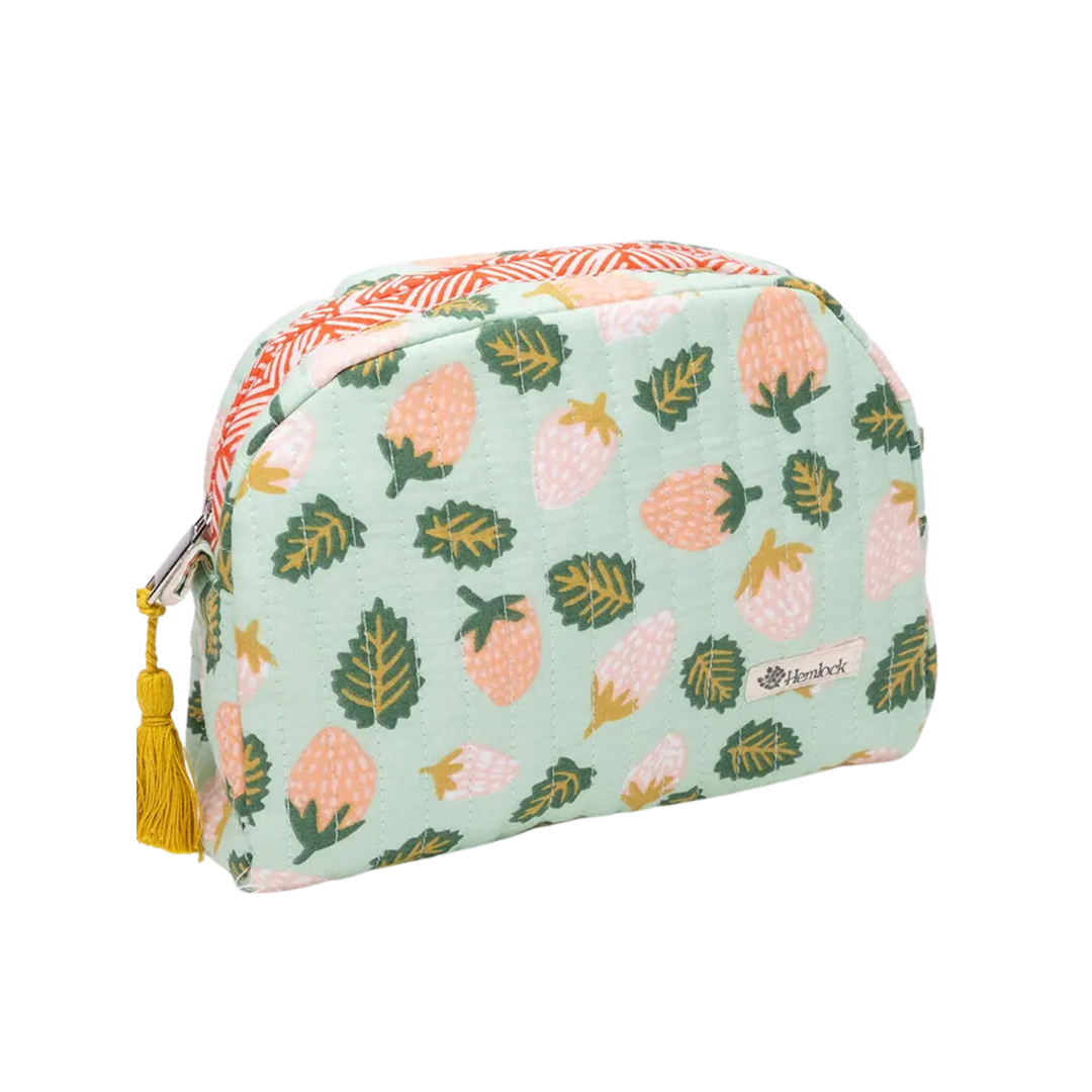 Suzette Small Quilted Scallop Zipper Pouch