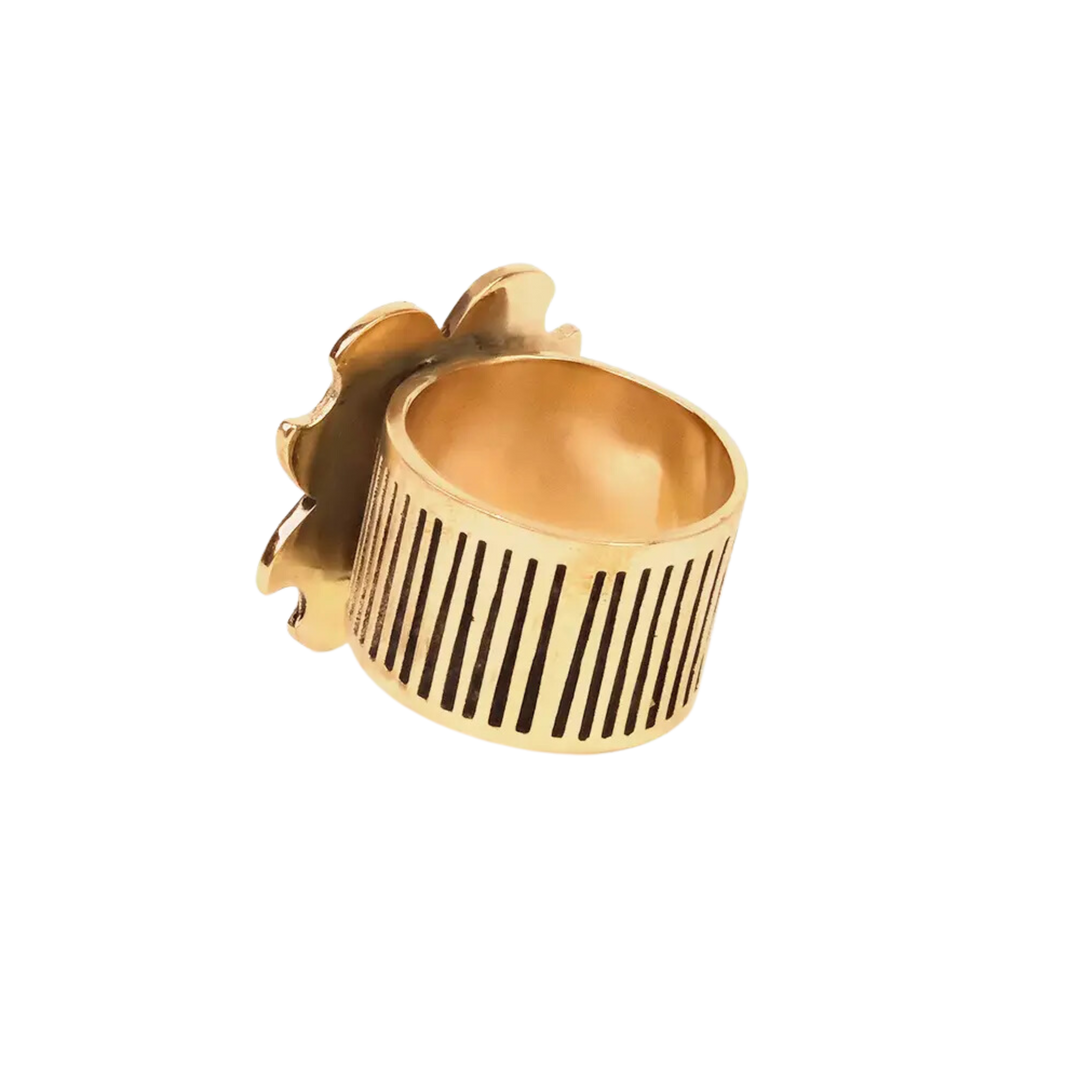 Amy Brass Bandana Slide Ring